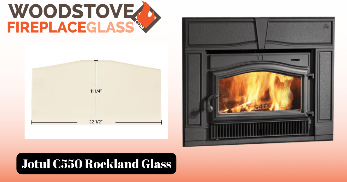 Jotul C550 Rockland Glass - Woodstove Fireplace Glass