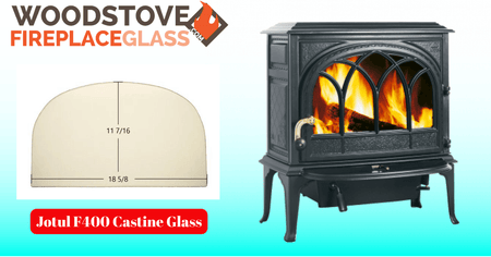 Jotul F400 Castine Glass - Woodstove Fireplace Glass
