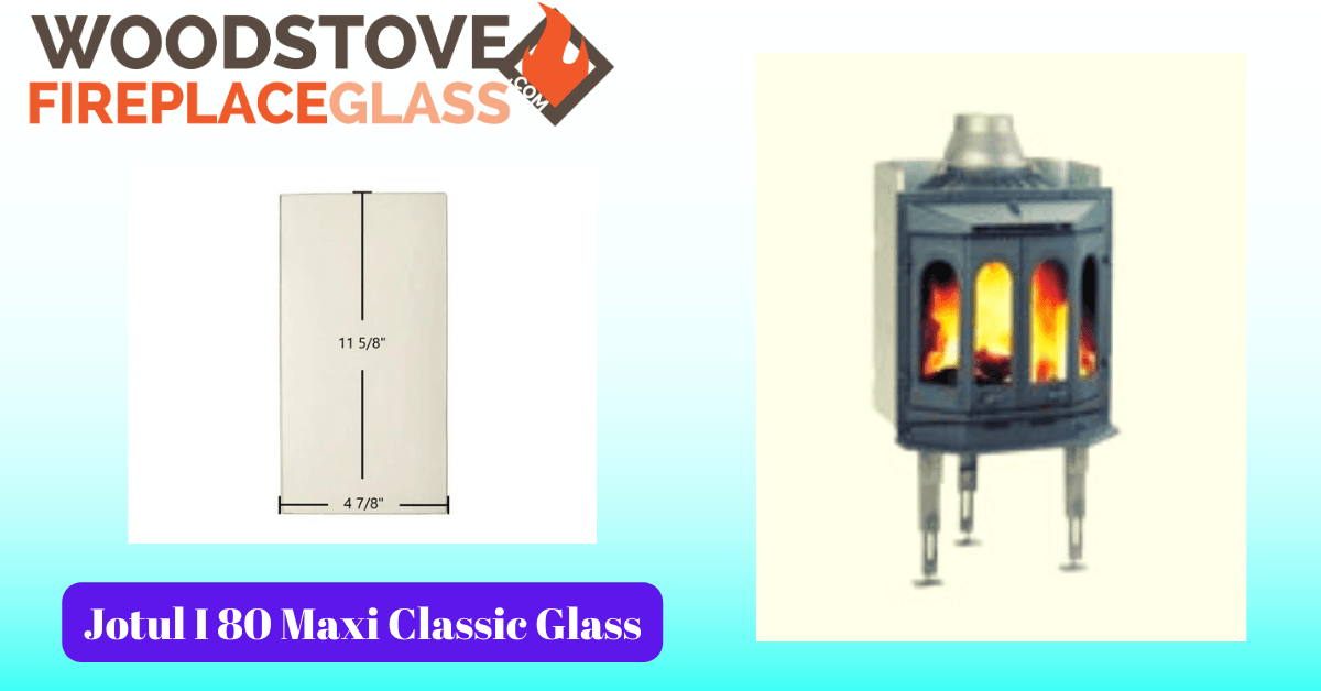 Jotul I 80 Maxi Classic Glass - Woodstove Fireplace Glass