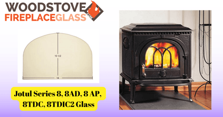 Jotul Series 8, 8AD, 8 AP, 8TDC, 8TDIC2 Glass - Woodstove Fireplace Glass