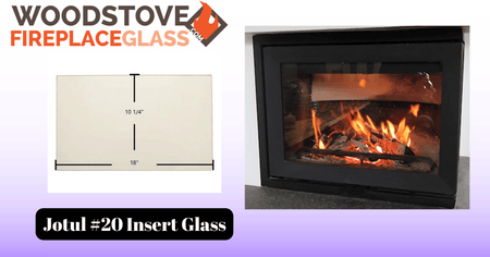 Jotul #20 Insert Glass - Woodstove Fireplace Glass