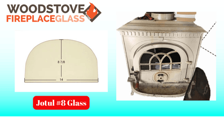Jotul #8 Glass - Woodstove Fireplace Glass