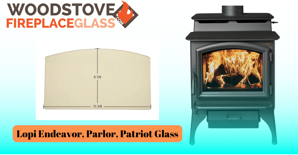 Lopi Endeavor, Parlor, Patriot Glass - Woodstove Fireplace Glass